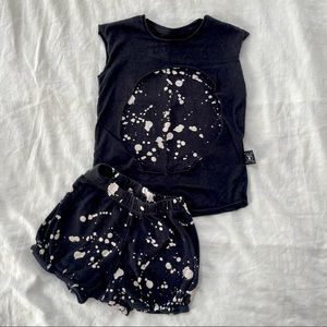nununu summer sleeveless tee and shorts set